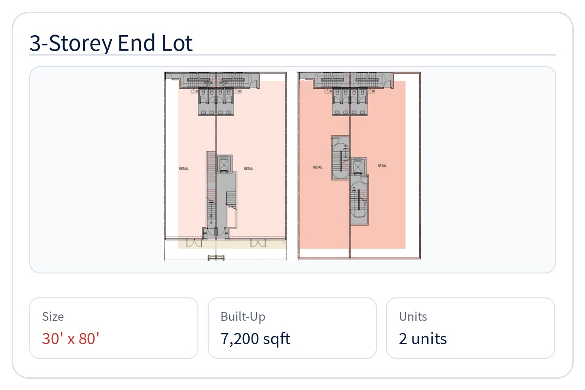 30 x 80 Amora Boulevard End Lot